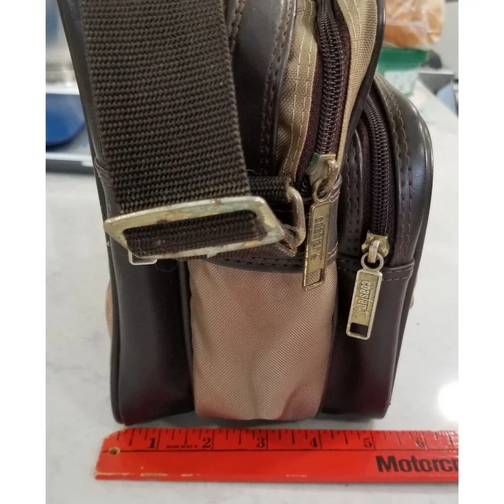 vintage canvas padded camera shoulder travel bag